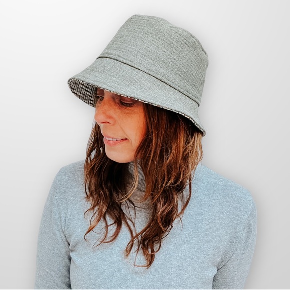 ♻️ Upcycle Summer Bucket Hats Spring Hat Reversible Womens Small Eco-Friedly - Picture 3 of 8